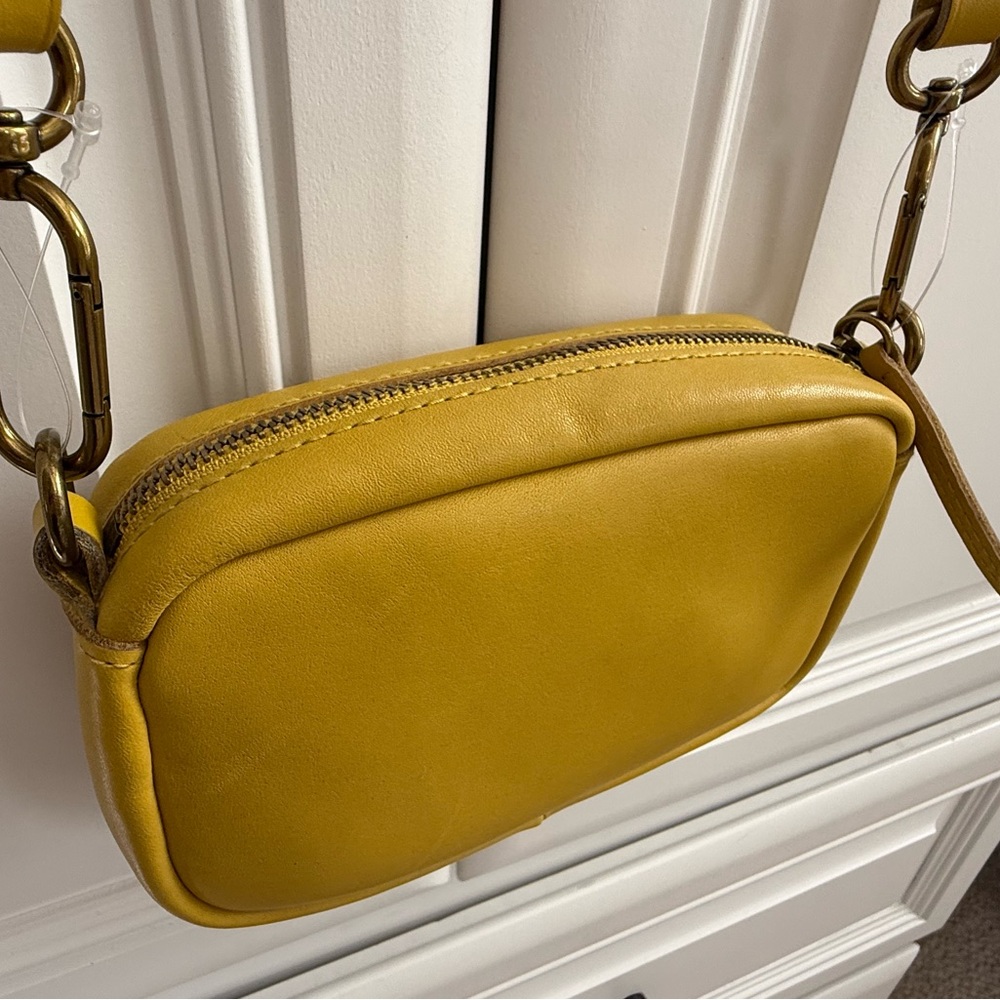 Madewell Mustard Leather Crossbody Purse